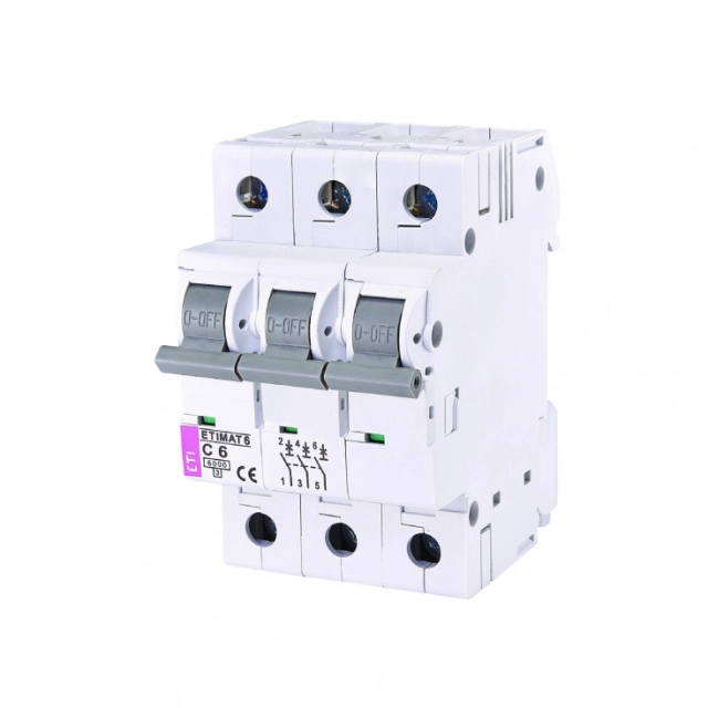 Automatski osigurač 3P ETI C 6A 6KA E2145512