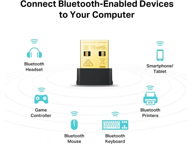 Bežicni adapter TP-LINK Archer T2UB Nano/BT 4.2+Wless AC600/433Mbps/150Mbps