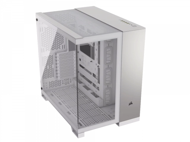 Kucište CORSAIR 6500X Mid-Tower/dve komore/kaljeno staklo/bez napajanja/bela/saten sivo aluminijum