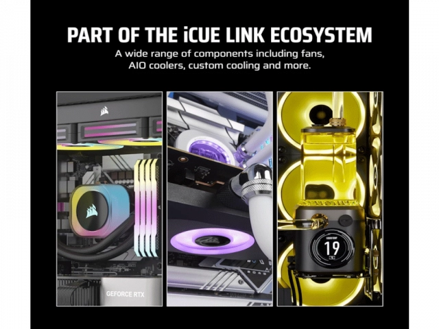 Kuler za PC CORSAIR iCUE LINK LX120-R/RGB/120mm/triple fan kit/crna