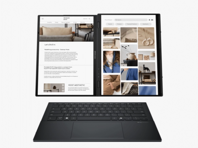 Laptop ASUS Zenbook Duo UX8406CA-QL075W Win11 Home/14" OLED WUXGA/U7-255H/32TB/1TB SSD/siva