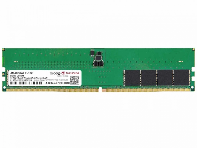 Memorija TRANSCEND 32GB/DIMM/DDR5/4800MHz/CL40/crna