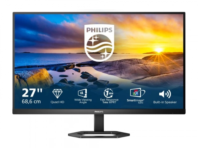 Monitor PHILIPS 27E1N5500LA/00 27"/VA/2560x1440/75Hz/4ms GtG/HDMIx2,DP/pivot,visina/zvucnici/crna