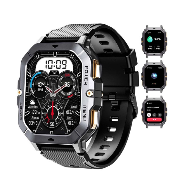 Oukitel BT101 crn Smart Watch Military 410mAh/Heart rate/SpO2/Blood Pressure/Accelerometer