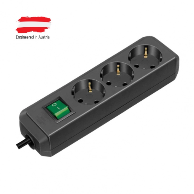 Razvodnik sa 3 mesta 3m 1.5mm2 + prekidač 1152300400b