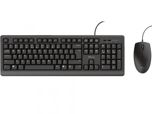 Tastatura+miš TRUST Primo žicni set/SRB/crna