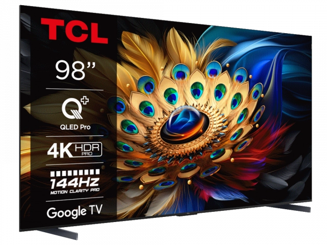Televizor TCL 98C655/QLED/98"/4K UHD/144Hz/Google TV/crna