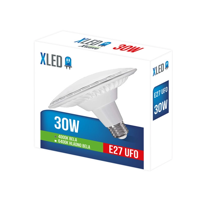 XLED E27 CL-SPO030 30W LED Sijalica 4000K/UFO/Fi150/185-265V,Bela