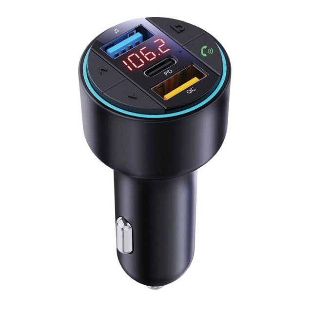 Xwave BT 40 FM transmiter za kola,Bluetooth,LED,USB,3D Surround,USB-TypeC PD30W+QC3.0 brzo punjenje