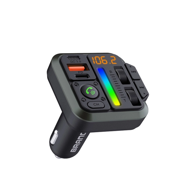 Xwave BT 44 FM transmiter za kola,Bluetooth,LED,RGB led,Bass,USB,USB-TypeC PD20W+QC3.0,18W