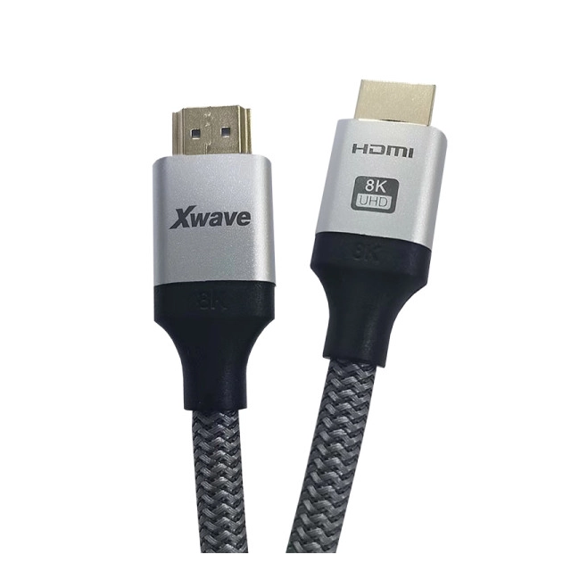 Xwave Kabl HDMI 2.1 8K 3m,HDR,upleten kabl,28+30AWG,golden plate,blister